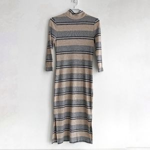 Banana Republic Turtleneck striped sweater dress